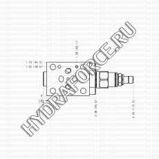 Предохранительный клапан из P в T модульный RDDA, RPEC (Sun Hydraulics, США) Cetop 3, Ду=6 мм, 95 л/мин
